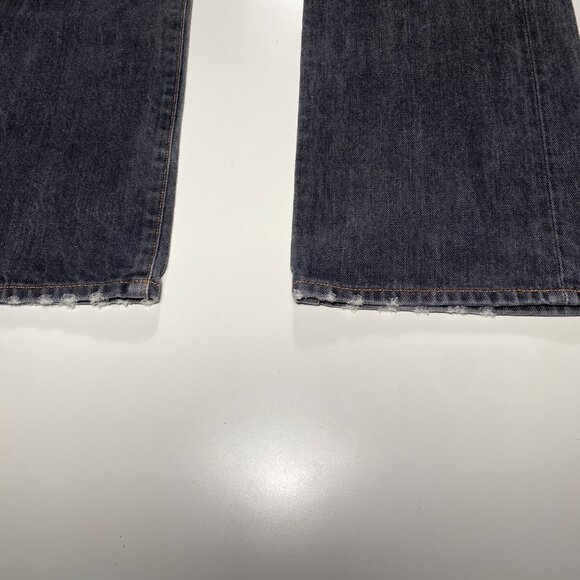 Evisu No 2 BLK Black Diacock Logo Straight Leg Selvedge Jeans mens size 30x33.5 - Picture 3 of 12